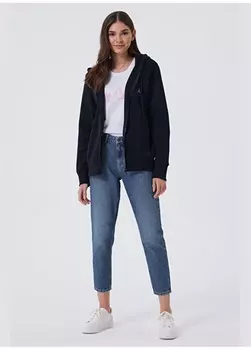 Черная женская толстовка с воротником с капюшоном Lee Cooper