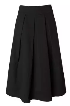 Черная женская юбка со складками спереди Elliott Lauren, черный