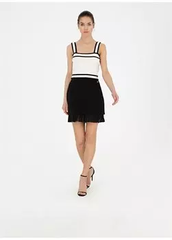 Черная женская юбка выше колена с нормальной талией LAYANA Pierre Cardin, черный