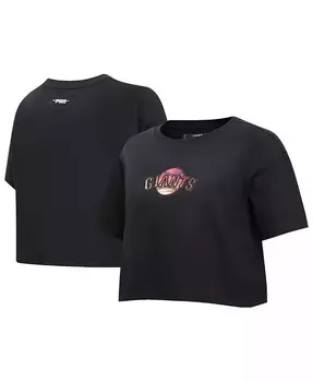 Черная женская укороченная футболка свободного кроя San Francisco Giants Painted Sky Pro Standard, черный