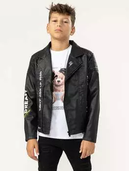 ЧЕРНАЯ КОЖАНАЯ КУРТКА Noizz