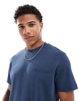 Чернильная футболка с логотипом Calvin Klein