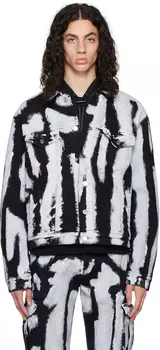 Черно-белая джинсовая куртка Elmer RtA