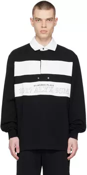 Черно-белая футболка-поло с расстегнутым воротником 1017 ALYX 9SM