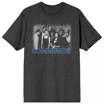 Черно-белая футболка с литой графикой для юниоров Community Licensed Character, серый