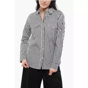 Черно-белая хлопковая рубашка Woolrich, Black and White