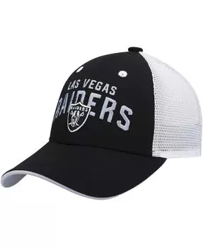 Черно-белая кепка с сетчатой спинкой Las Vegas Raiders Core для мальчиков дошкольного возраста Outerstuff