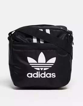Черно-белая мини-сумка через плечо adidas Originals