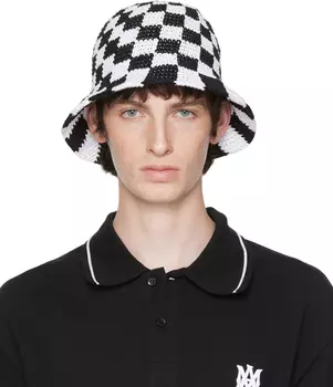 Черно-белая панама в клетку AMIRI