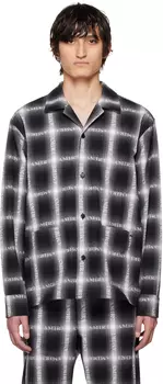 Черно-белая пижамная рубашка AMIRI