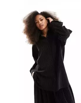 Черно-белая полосатая рубашка ASOS