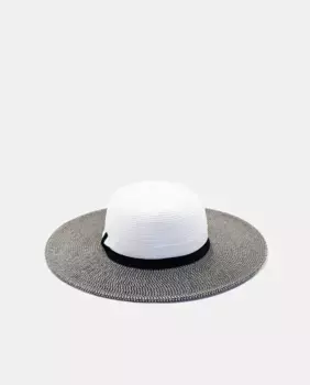 Черно-белая шляпа с цветными блоками Nine West, мультиколор