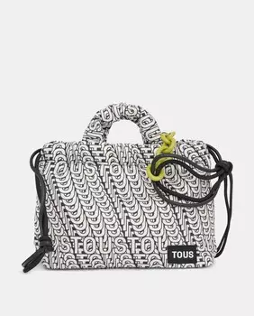 Черно-белая сумка через плечо Cloud Soft среднего размера Tous, мультиколор