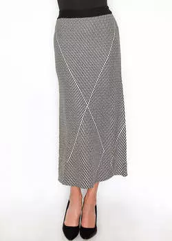 Черно-белая трикотажная юбка с графическим узором Yal New York