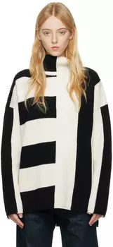 Черно-белая водолазка с рисунком Joseph