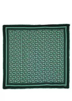 Черно-белая женская шелковая шаль Balmain