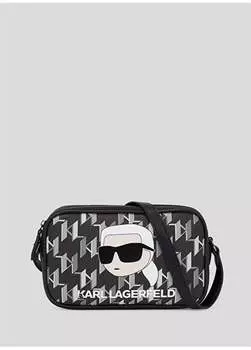 Черно-белая женская сумка через плечо 205X13x55 см 235W3095998 Karl Lagerfeld, черно-белый