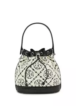 Черно-белая женская сумка на шнурке Tory Burch