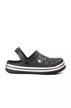 Черно-бело-черные мужские тапочки Sabo 5001 Ayakmod