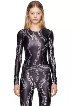 Черно-белое боди Chain Couture Versace Jeans Couture
