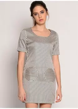 Черно-белое женское платье DR554BNW Sister Jane, черный