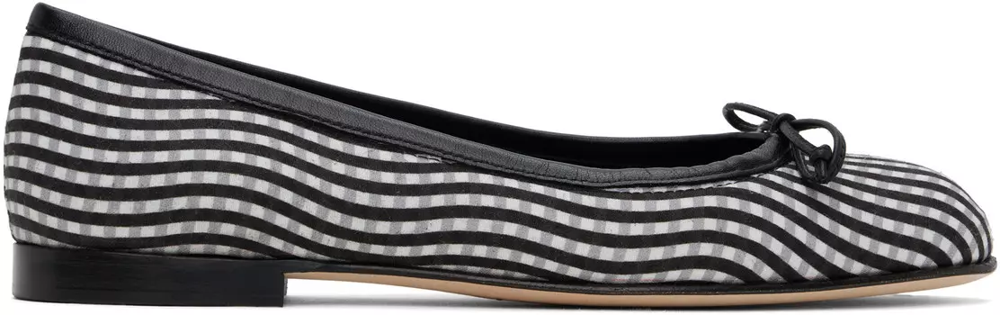 Черно-белые балетки Veralli Manolo Blahnik