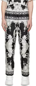 Черно-белые брюки для отдыха Baroque Versace Underwear