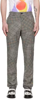 Черно-белые брюки со вставками Comme des Garons