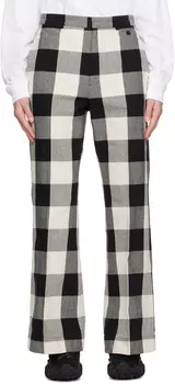 Черно-белые брюки в клетку Acne Studios