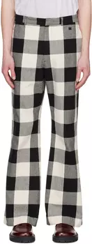 Черно-белые брюки в клетку Acne Studios