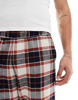 Черно-белые брюки в клетку Jack & Jones