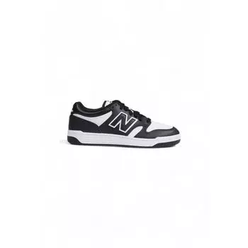 Черно-белые кожаные кроссовки New Balance