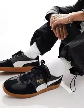 Черно-белые кожаные кроссовки PUMA Palermo