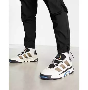 Черно-белые кроссовки adidas Originals Niteball