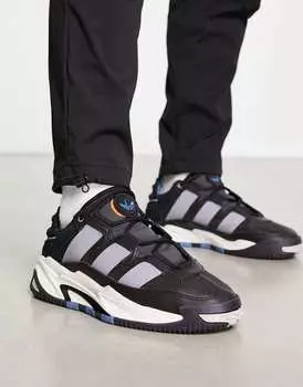Черно-белые кроссовки adidas Originals Niteball
