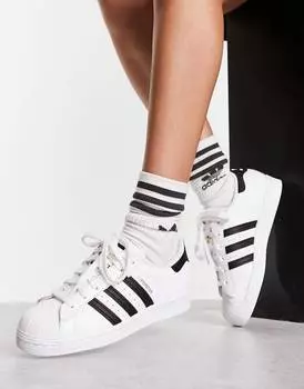 Черно-белые кроссовки adidas Originals Superstar