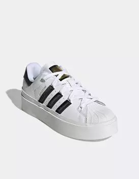 Черно-белые кроссовки adidas Originals Superstar Bonega