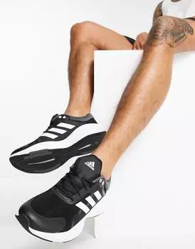 Черно-белые кроссовки adidas Running Response Solar