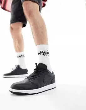 Черно-белые кроссовки Air Jordan 1 Low