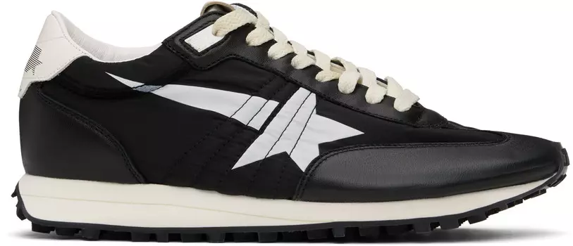 Черно-белые кроссовки Marathon Golden Goose, черный/белый/черный