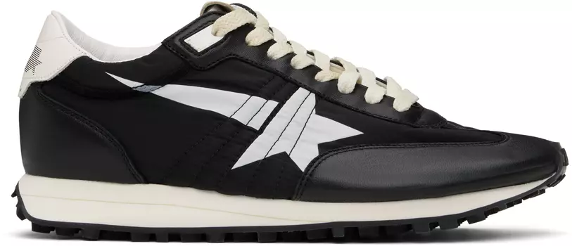 Черно-белые кроссовки Marathon Golden Goose, черный/белый/черный