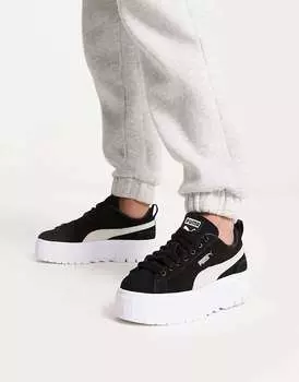 Черно-белые кроссовки на платформе Puma Mayze