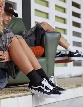 Черно-белые кроссовки Vans Classic Old Skool