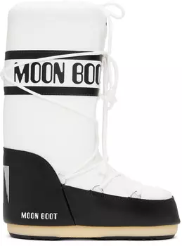 Черно-белые нейлоновые ботинки Icon Moon Boot