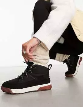 Черно-белые походные ботинки The North Face Sierra Mid на флисовой подкладке