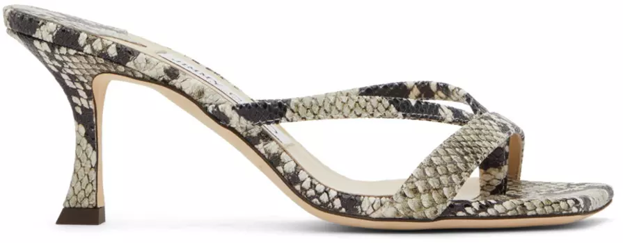 Черно-белые сандалии Maelie 70 Jimmy Choo