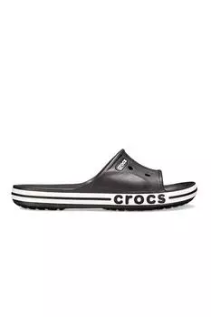 Черно-белые тапочки унисекс Bayaband Slide Crocs, черный