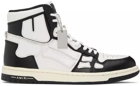 Черно-белые высокие кеды Skel Top AMIRI