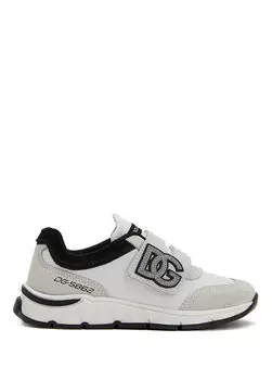 Черно-белые замшевые кроссовки для мальчика Dolce&Gabbana