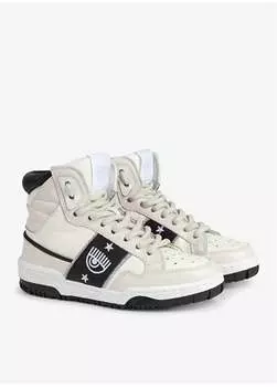 Черно-белые женские кожаные кроссовки CF3212_034 Chiara Ferragni, черно-белый